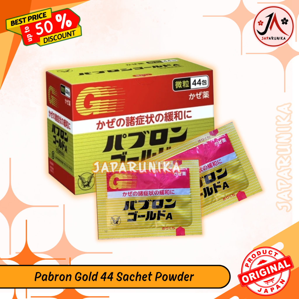 Obat Flu Batuk Demam Dewasa&Anak PABRON Serbuk 1 Box 44 Sachet Original Japan