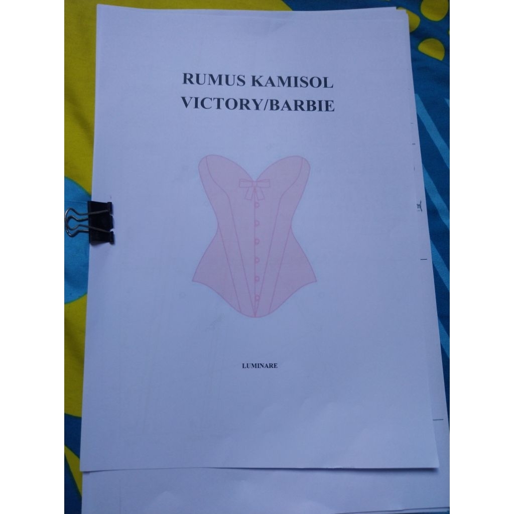 Buku pola rumus kamisol barbie