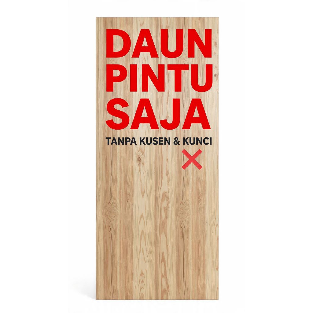 Daun pintu triplek paper sit 80x200cm ekonomis tanpa kusen  siap pasang