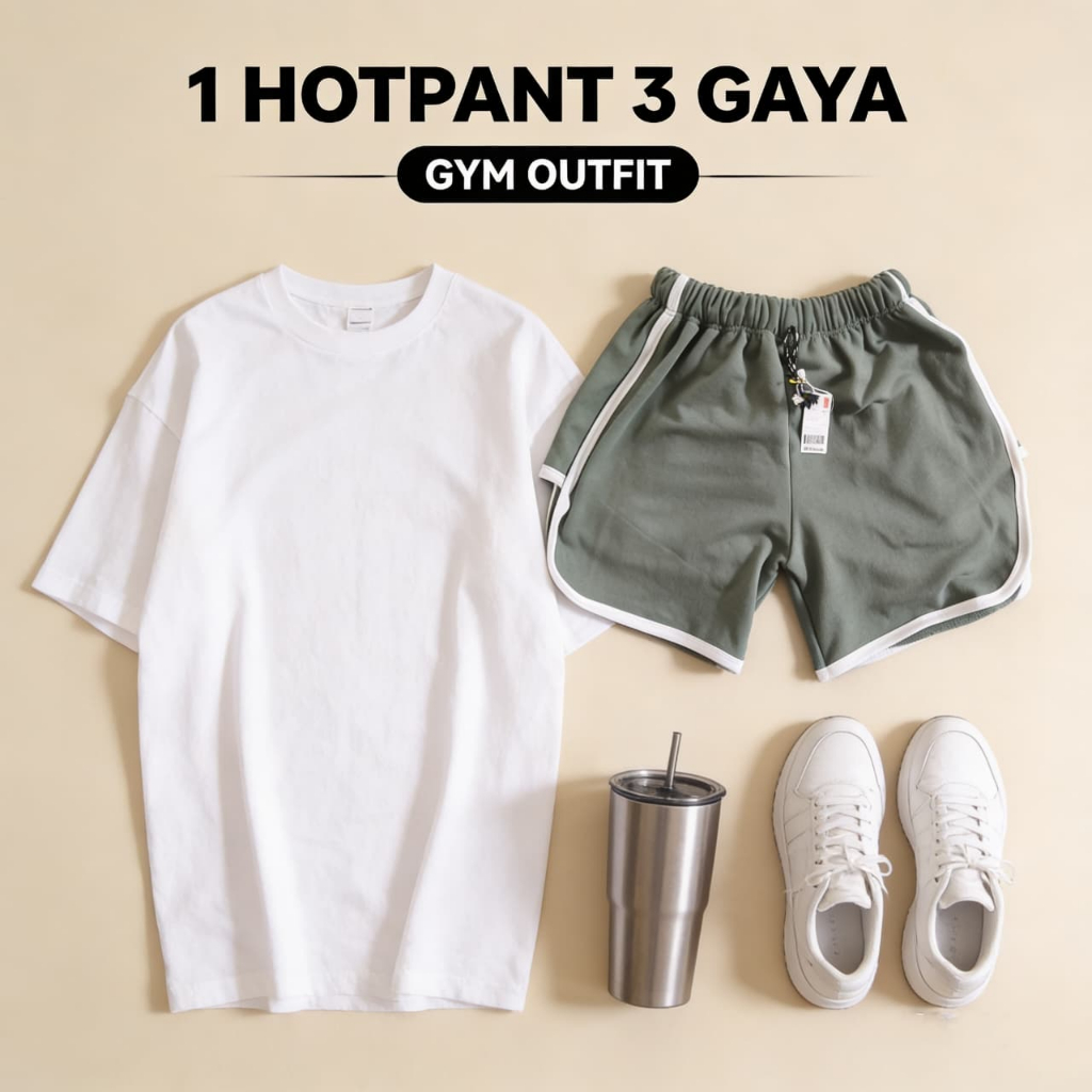 (Big Size Jumbo Ready..) Paket 3pcs Hotpants Wanita Hommy Olahraga  / Celana Muniko Pendek / Hotpant