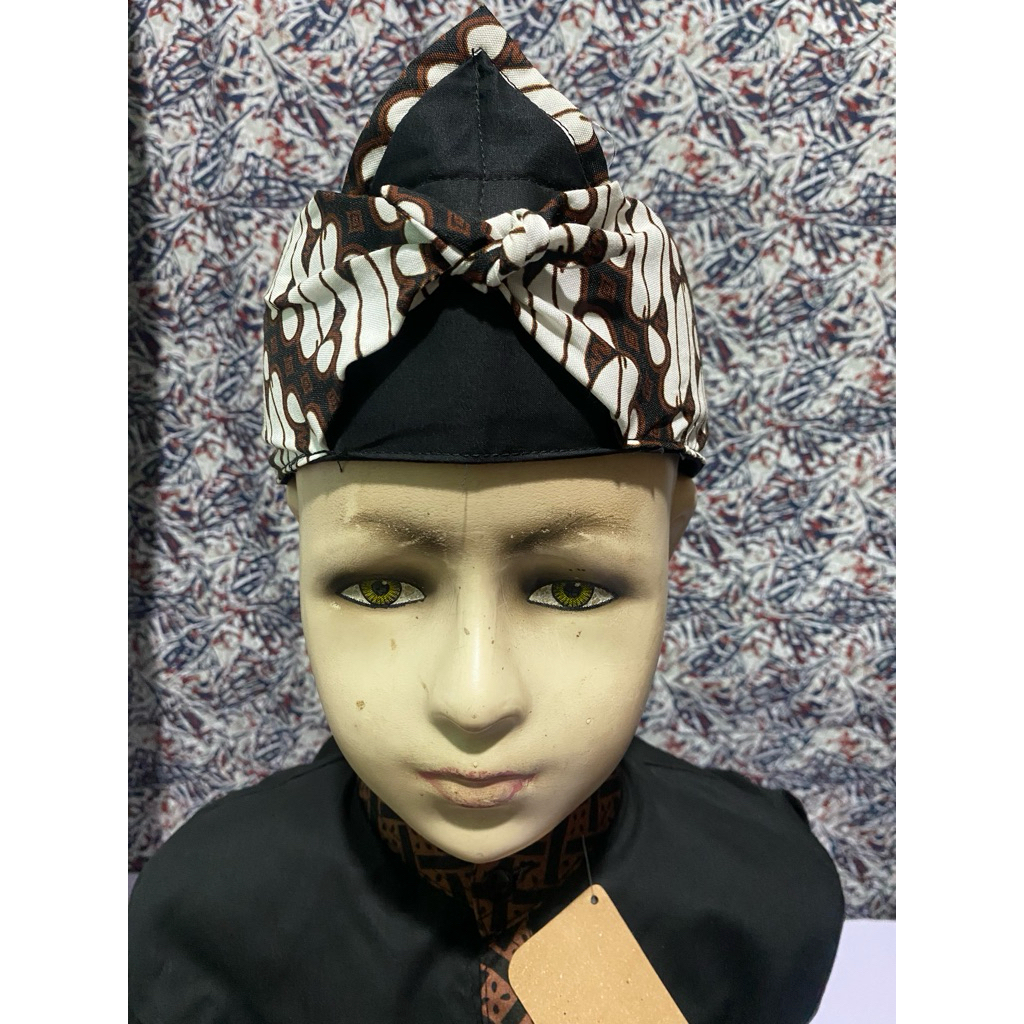 Iket Kepala Anak Sunda Bendo Blangkon Batik Sogan 3-12 Tahun