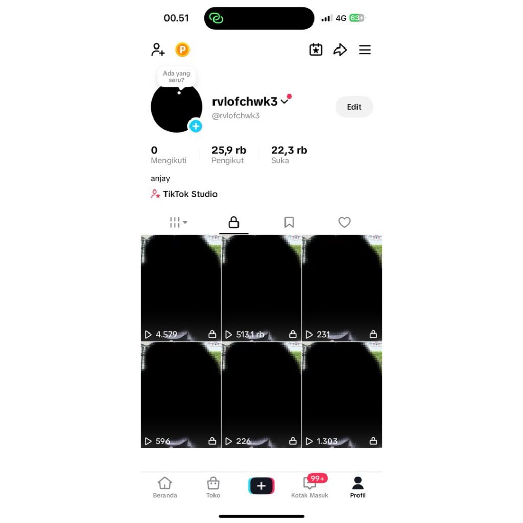 JUAL AKUN TIKTOK 25K FOLLOWERS HASIL FYP FOLLOWERS REAL INDONESIA DAN BISA UNTUK SELLER