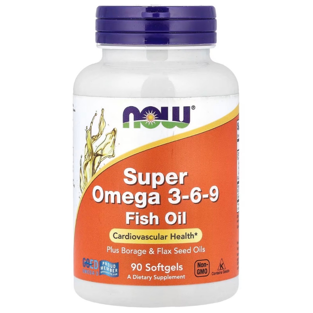 NOW SUPER OMEGA 3-6-9 FISH OIL 90 Softgels