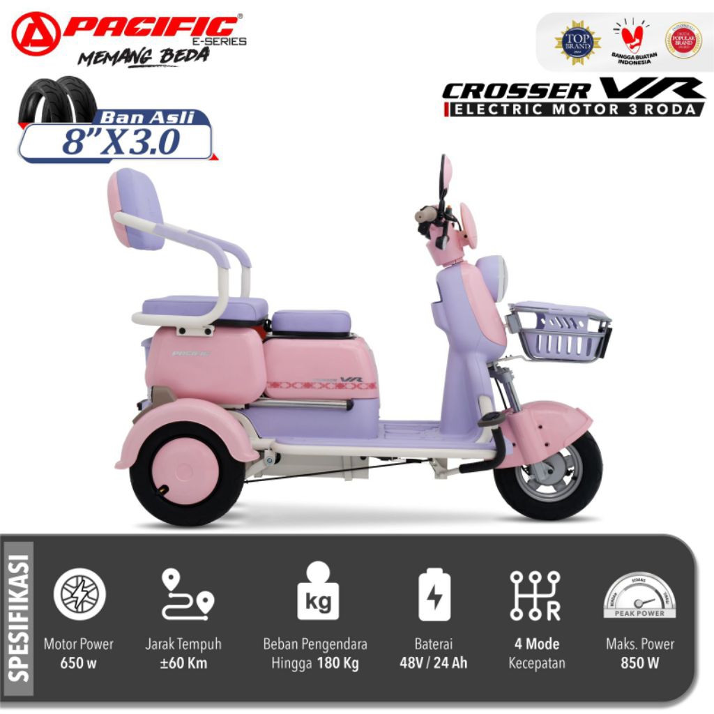Sepeda Listrik Roda 3 PACIFIC CROSSER VR