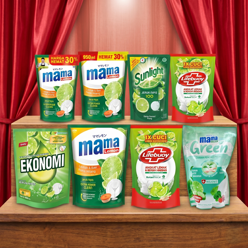Mama lemon sabun cuci piring 610ml 690ml 950ml 1500ml Sunlight 910ml Ekonomi