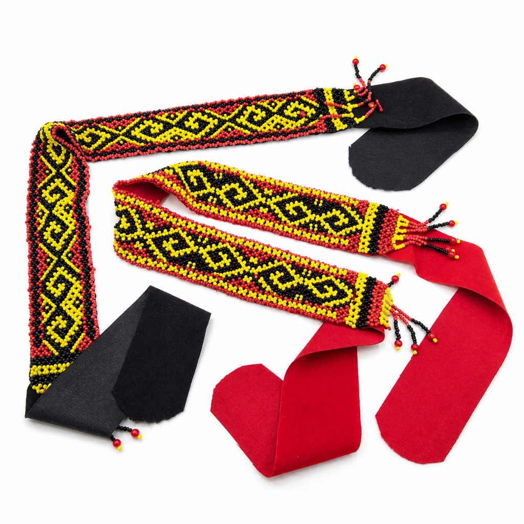 Ikat Kepala Manik-Manik Dayak – Aksesoris Etnik Handmade Kalimantan