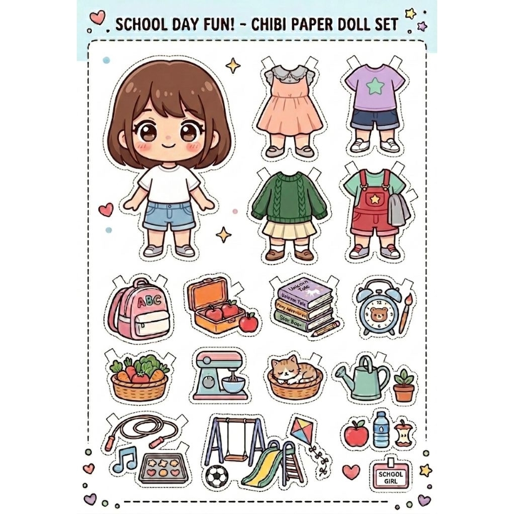 MAINAN ANAK LUCU/PAPER DOLL/MOTORIK HALUS/ GAMBAR BP