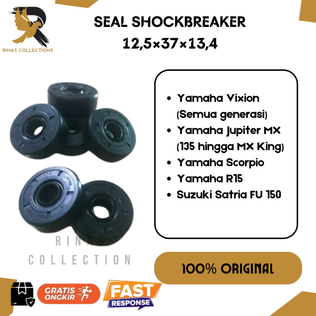 Oil seal sil monoshock skok sok shock shockbreaker belakang VIXION Jupiter MX Scorpio 12,5×37×13,4
