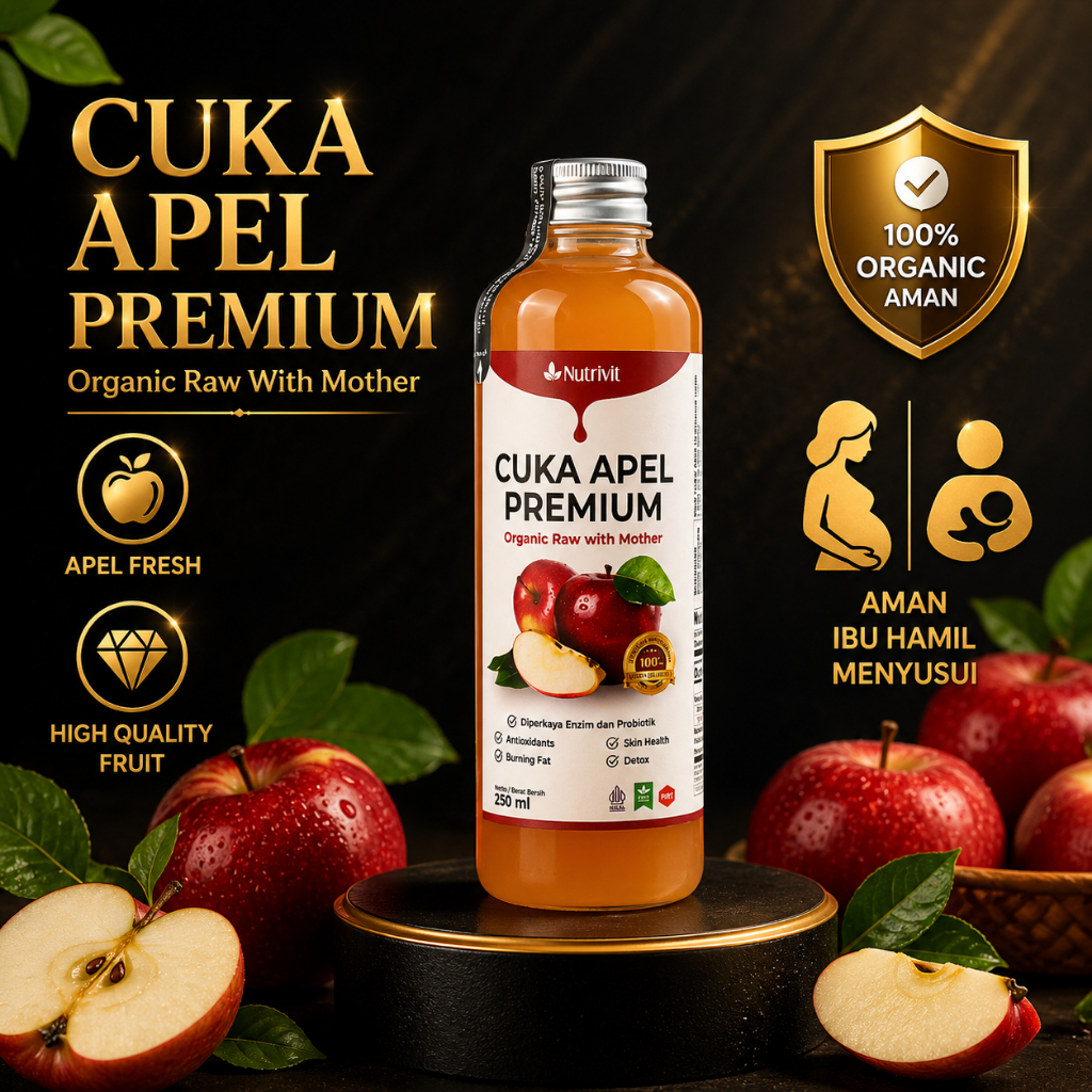 [ SELPER ] CUKA APEL ORGANIK DIET WITH MOTHER APEL ORGANIK CUKA DETOX 250ml