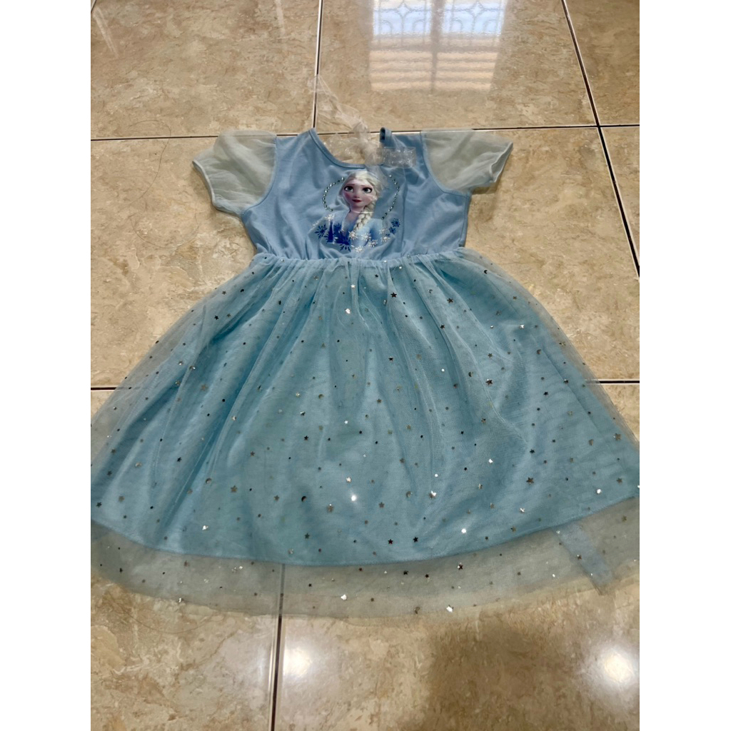 preloved dress gaun frozen anak