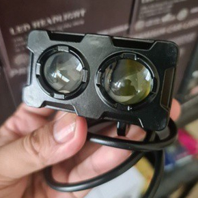 LAMPU TEMBAK SOROT 2 MATA 2 WARNA AC DC MOTOR SUPER BRIGHT DUA WARNA