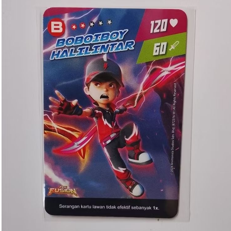 Original Boboiboy Monsta Galaxy Card BOBOIBOY HALILINTAR Pek Fusion TGC (Trade Game Card) Monsta Pla