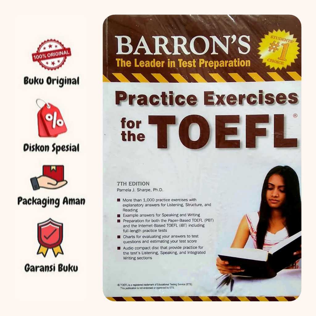 Barron's Practice Exercises for TOEFL 7th Edition (Original) - Pamela J.Sharpe - Binarupa Aksara -kz