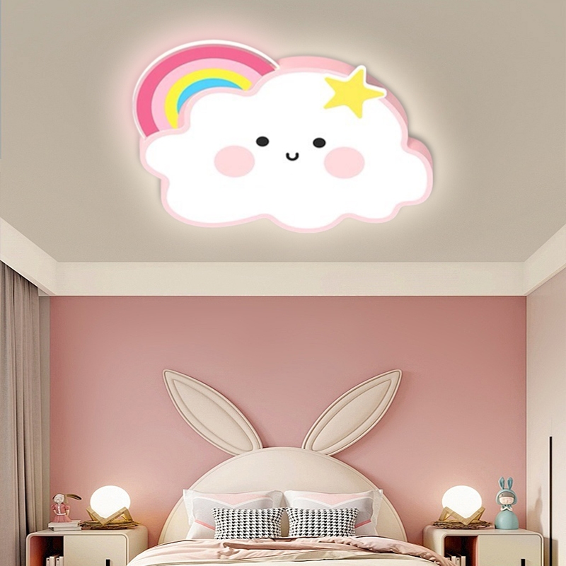 Lampu gantung Lampu Plafon Kamar Anak Lampu hias kartun kamar tidur bentuk kelinci lampu hias plafon