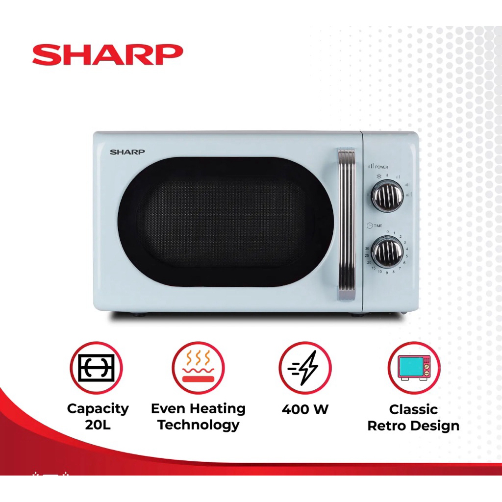 MICROWAVE OVEN SHARP 201MRS - MICROWAVE SHARP 20 LITER - MICROWAVE SHARP LOW WATT - OVEN MICROWAVE S