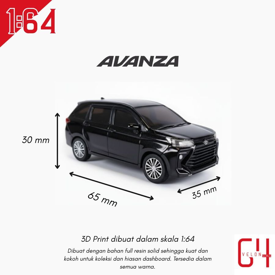 Diecast Mobil Toyota New Avanza 2022 Skala 1:64 Miniatur Toyota Avanza 2022. Gratis Custom Platnomor