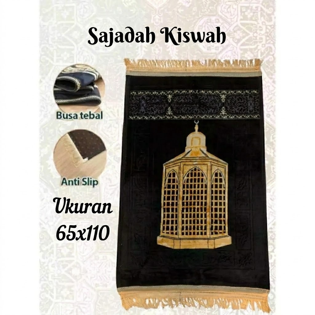 sajadah Tebal Empuk turki premium Sajadah Busa Kiswah