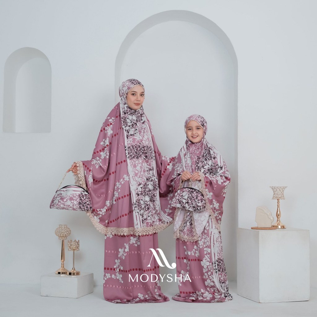 Mukena Ibu & Anak Azwa Silk Premium 2in1 by Nanjung Abadi