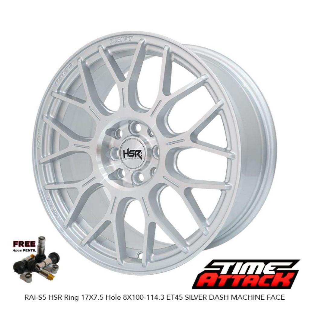 Velg HSR Wheel Rai S5 R17 Velg Mobil Mobilio Raize Livina Avanza Velg HSR Ring 17