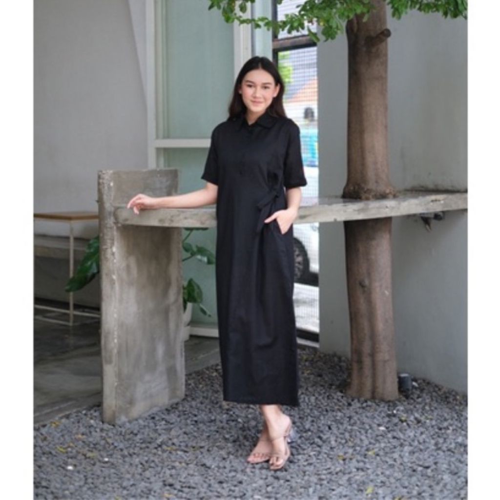 RANA DRESS - FLOTTILICIOUS / Dress Wanita / Gamis Muslim / Baju Casual / Linen Cantik / Pakaian Hija