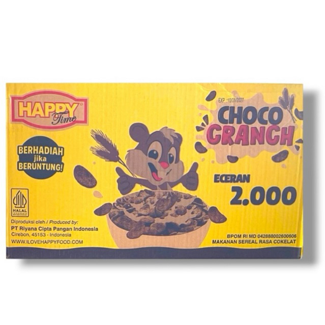 (1 Dus) Happy Time Sereal Choco Crunch 30 gr Cokelat Kering
