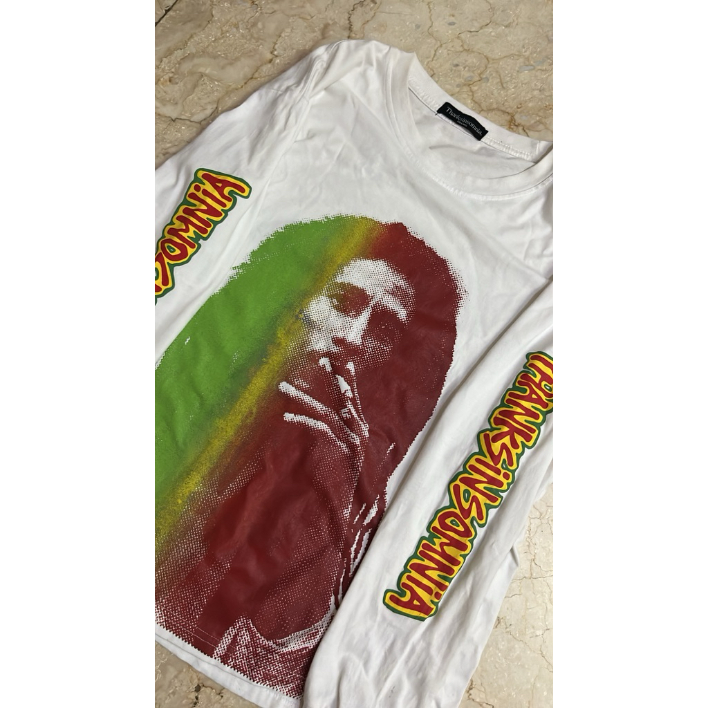 LONGSLEEVE BOB MARLEY WHITE THANKSINSOMNIA
