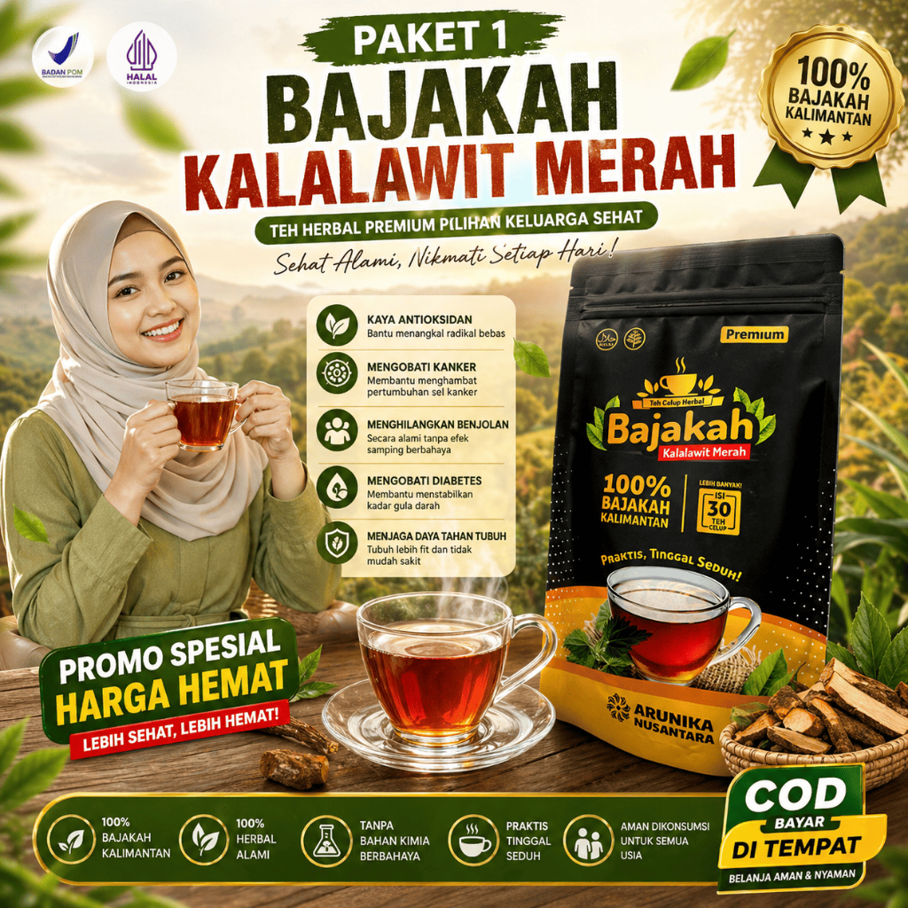 Teh Celup Kayu Akar bajakah asli kalimantan teh bajakah kalalawit merah isi 30