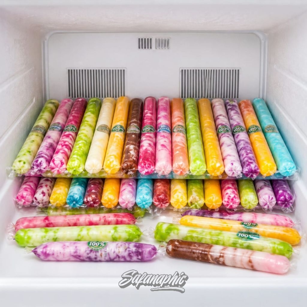100pcs plastik es Mambo/es lilin ukuran 3x20cm
