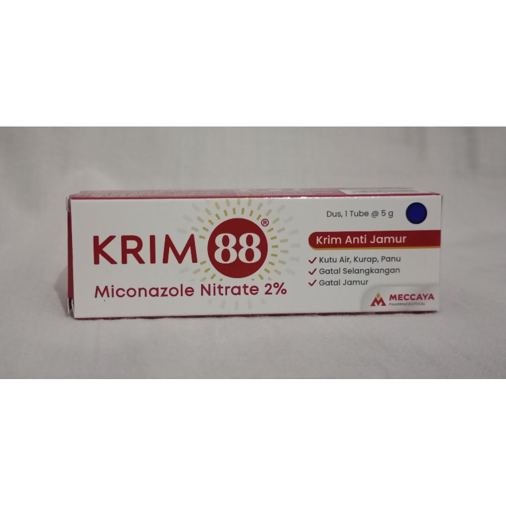 Krim 88 Anti Jamur 5g - Salep Miconazole Nitrate 2% Obat Panu Kadas Kurap Kutu Air
