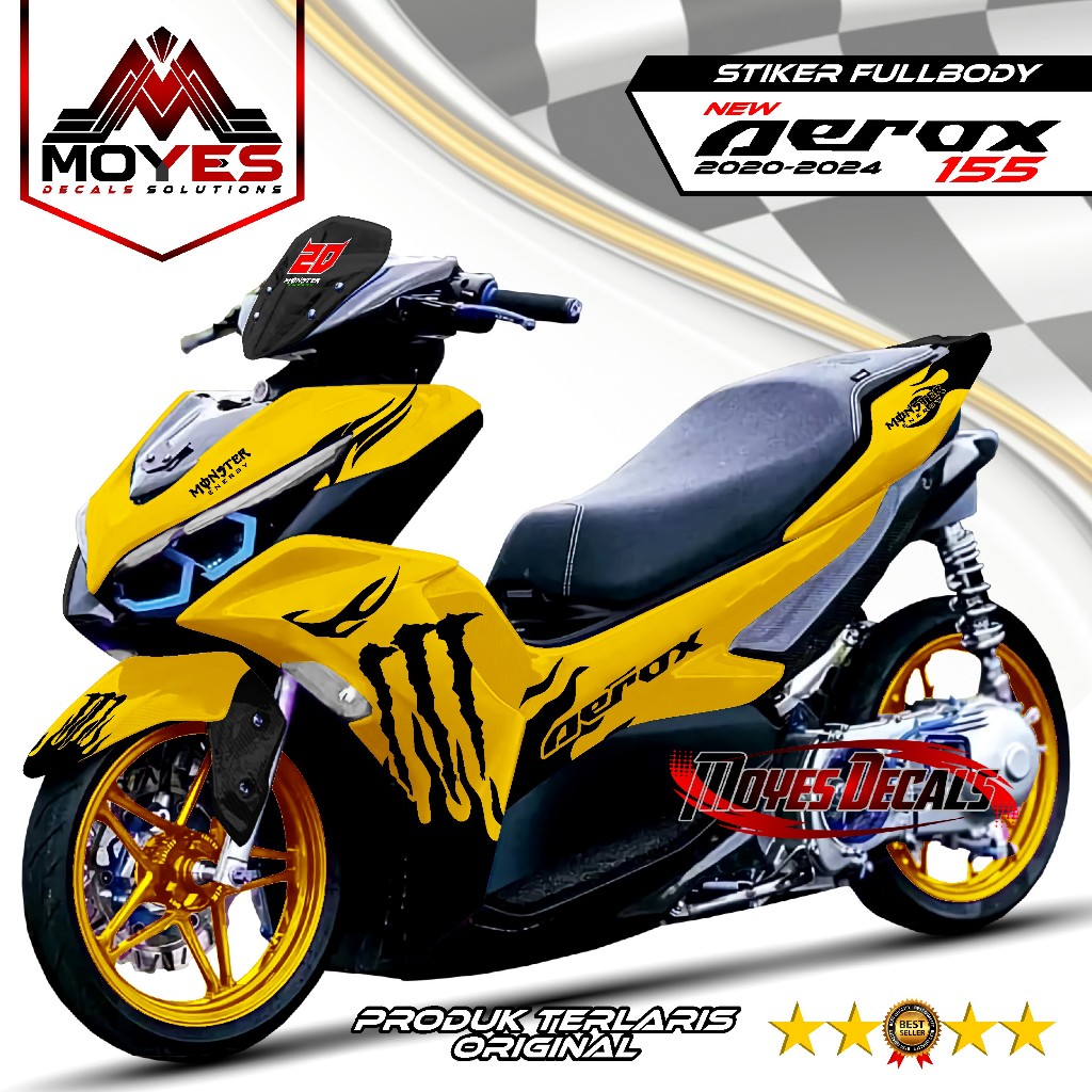 Stiker New Decal Fullbody Aerox new 155 Tahun 2021 Motif