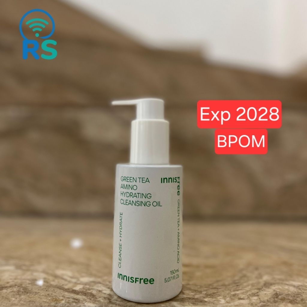 Innisfree 150ml Green Tea Cleansing Oil Amino Hydrating Cleanser Minyak Pembersih Wajah Muka Make Up