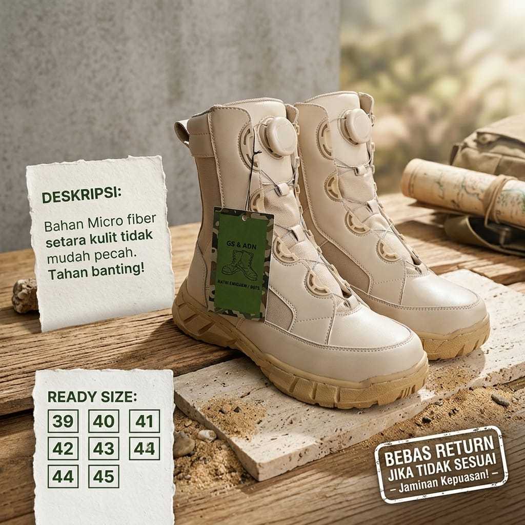 Sepatu Pdl Kemhan Tali Putar