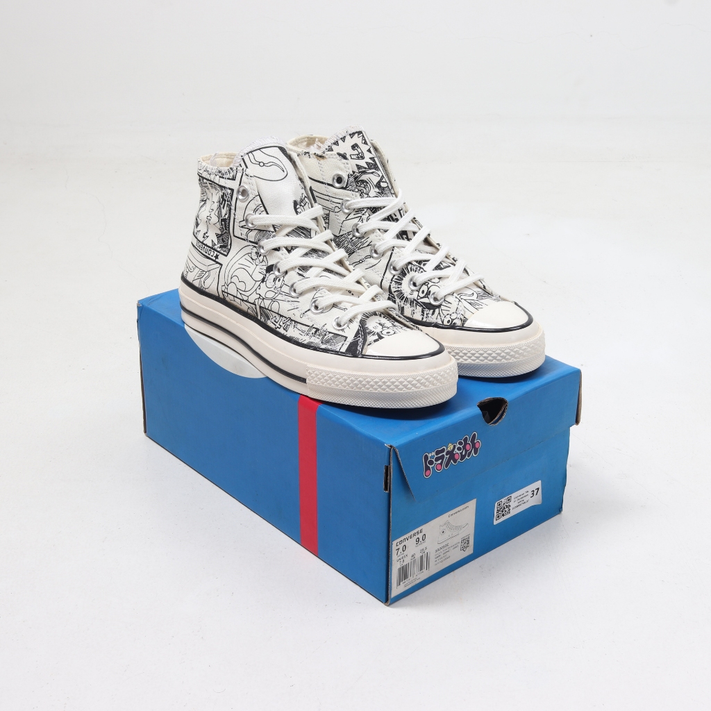 (MARKET) Sepatu Sneakers Converse 70s Hi Doraemon White