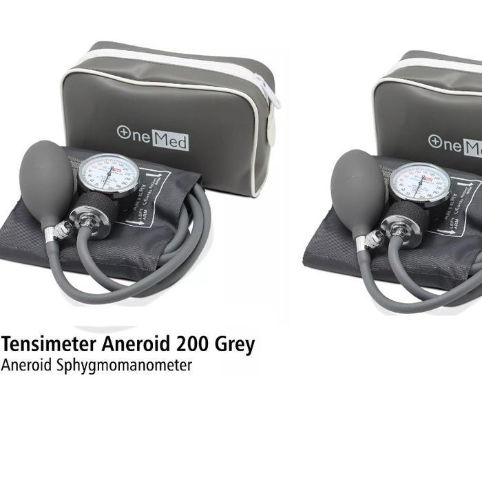 Tensi Aneroid Clock 200 OneMed Set - Alat Ukur Tensi Manual | Grey
