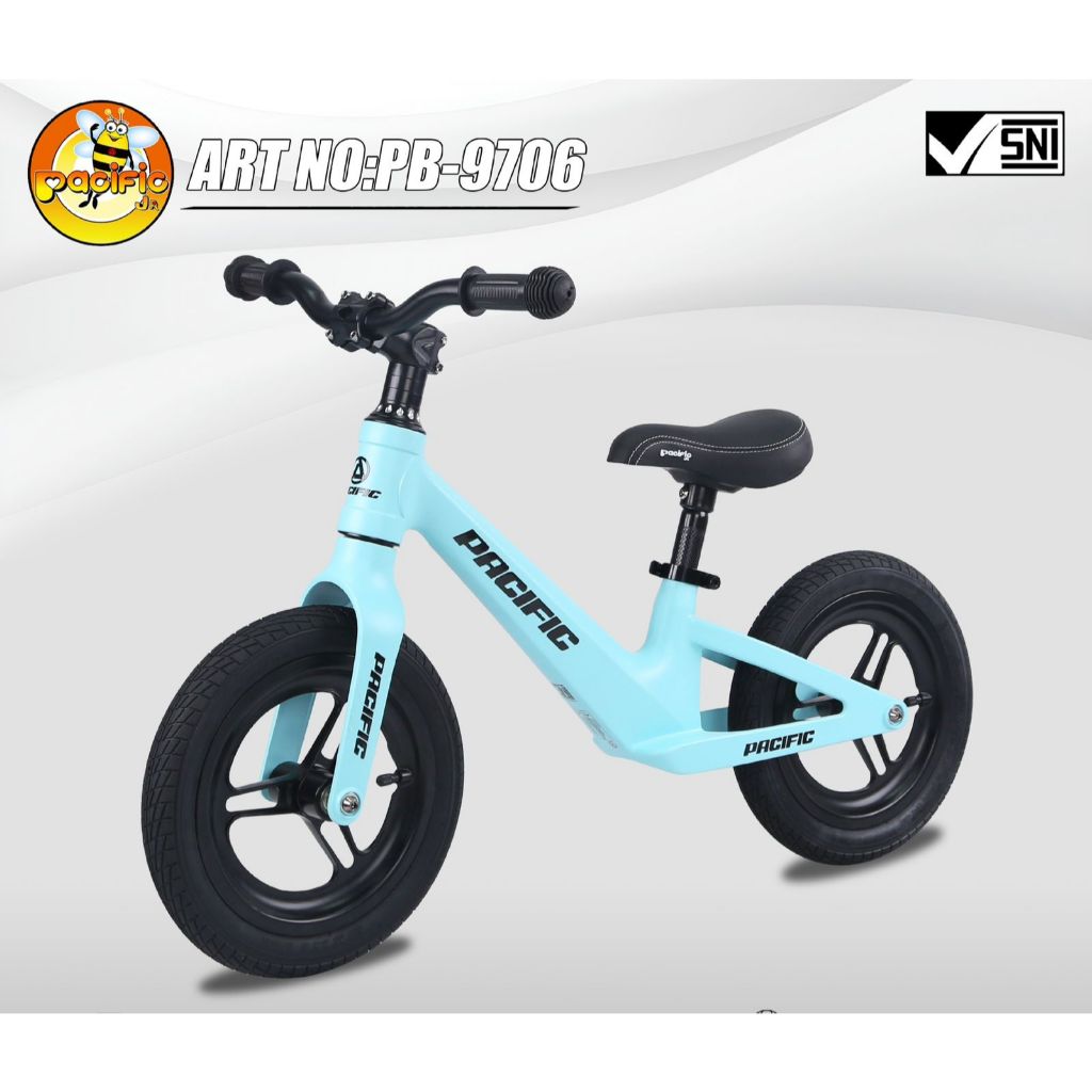 sepeda tanpa pedal Push Bike PB 9706 (Velg Racing) Balance Bike Pacific Magnesium