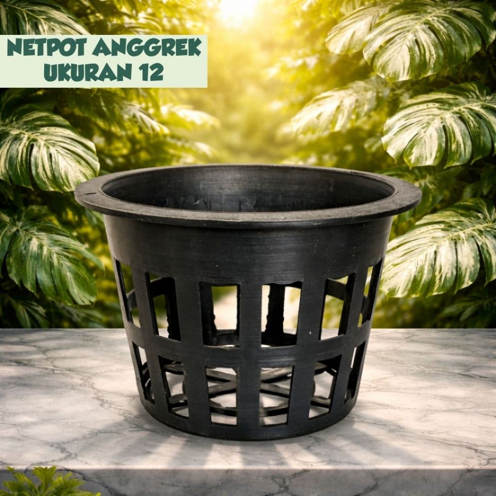 NETPOT Anggrek 12cm Pot Anggrek Vanda Dendro Bulan Plastik Premium Original