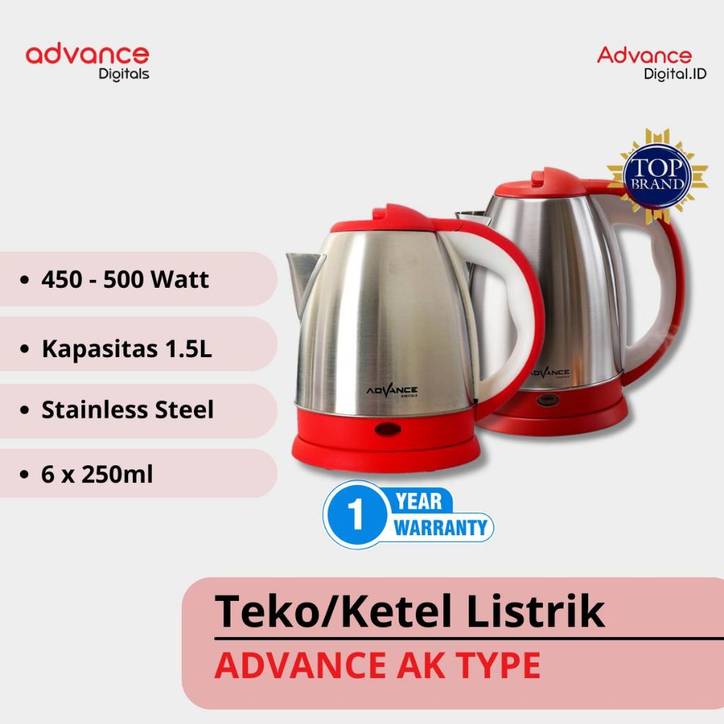 Advance Digitals - Teko Ketel Listrik Tipe AK | Teko stainless listrik advance 1.5 / 1.8 liter