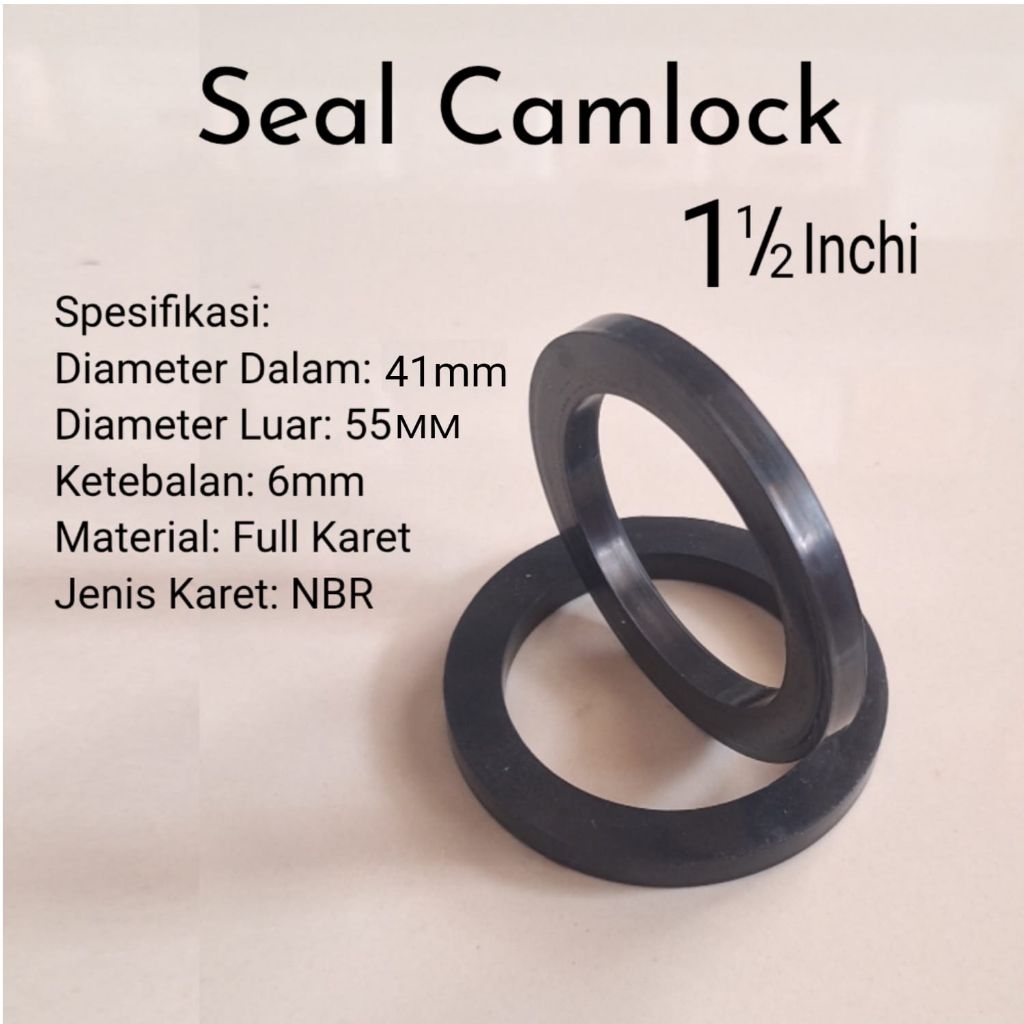seal camlok ukuran 1½inchi karet sil kamlok