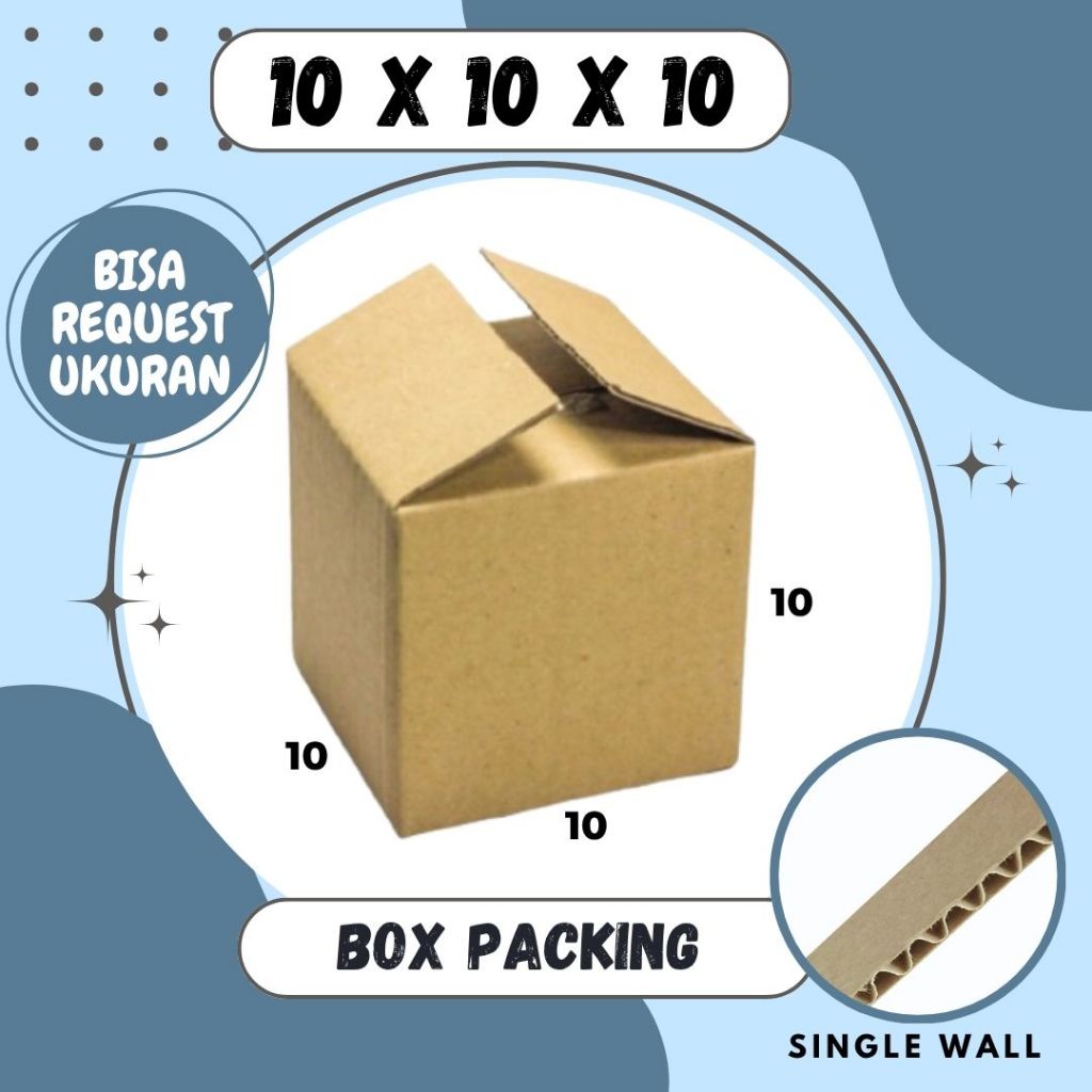 Kardus 10x10x10 A1 Box Dus Packing Kotak Kemasan Karton Souvenir Hampers Botol Minyak Wangi Kosmetik