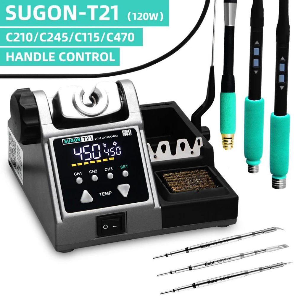 SOLDER STATION SUGON T21 C210 AUTO SLEEP 120W ORIGINAL