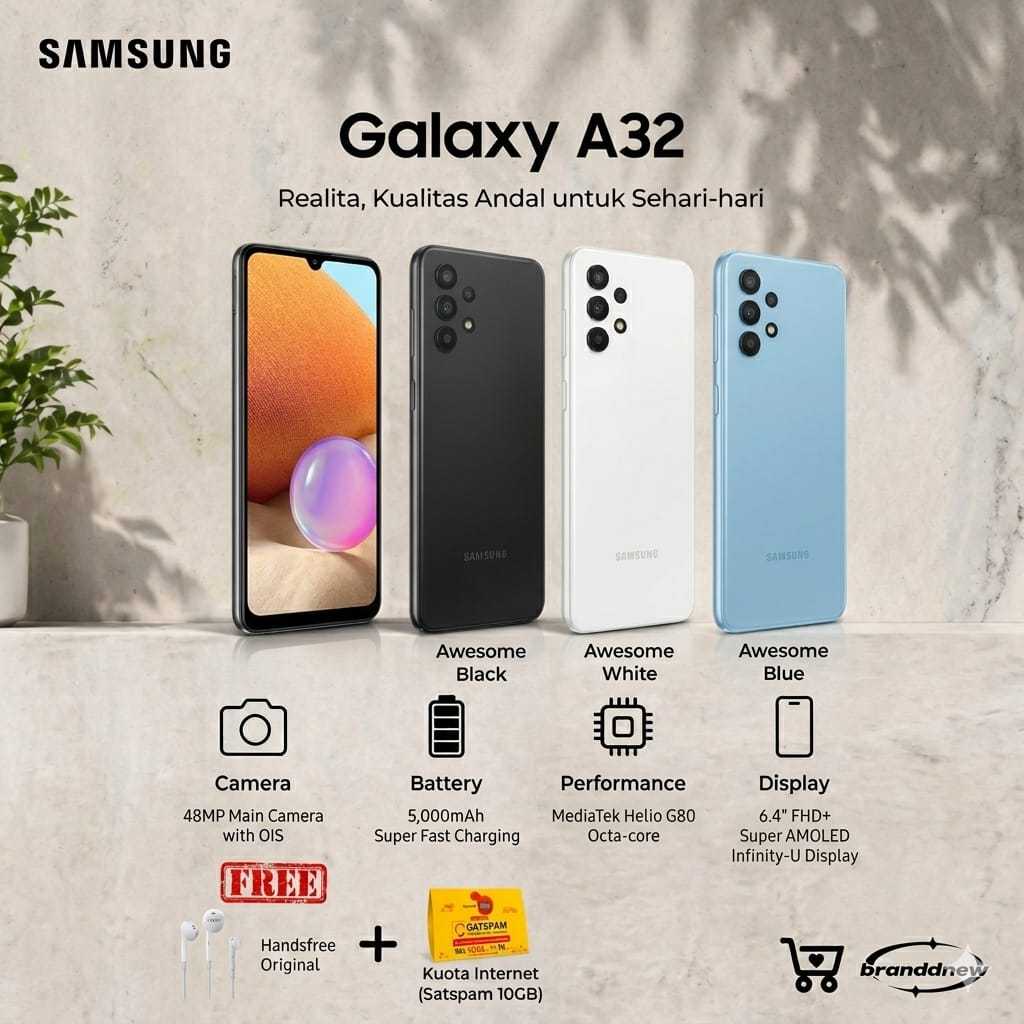 HP SAMSUNG A32 5G 8GB/128GB GARANSI RESMI DAN EXTRA BONUS