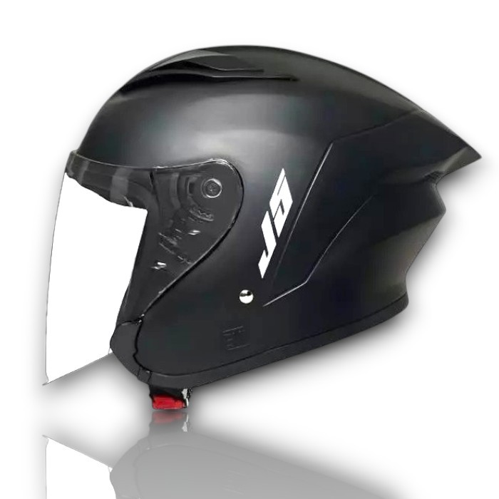 Helm Half Face Kekinian J9 XYZ Solid Hitam Doff SNI Dewasa