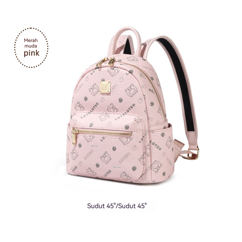 Tas Wanita Original Disney - Tas Ransel Mini Disney Lotso - Tas Sekolah & Hangout Multifungsi