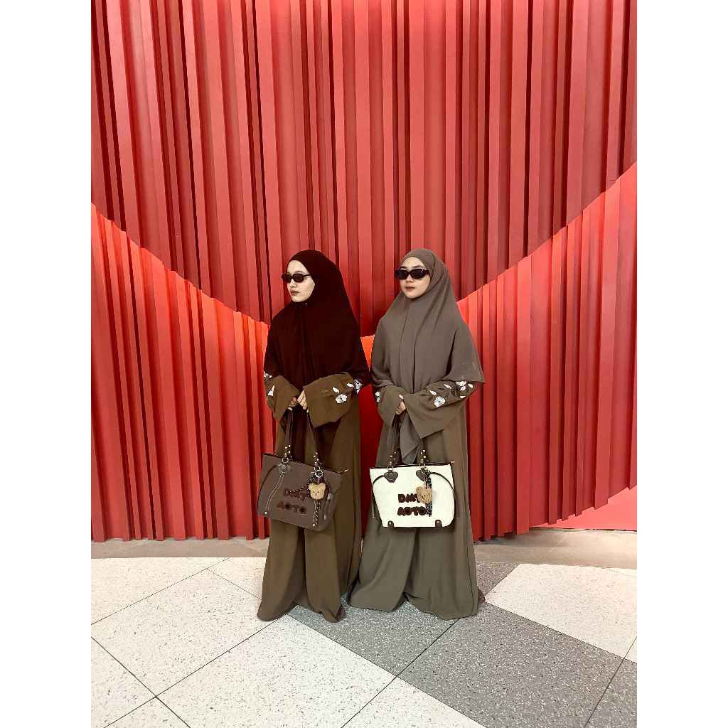 Abaya Dubai Latifa Sabrina Syar'i Bordir Tangan Bunga Mewah