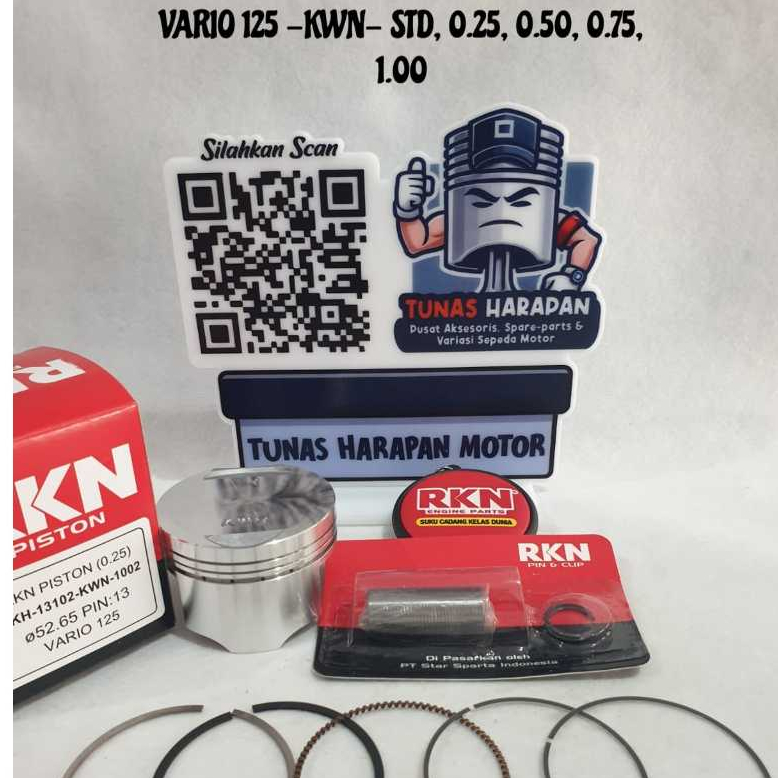 PISTON KIT VARIO 125 KWN RKN RIKEN