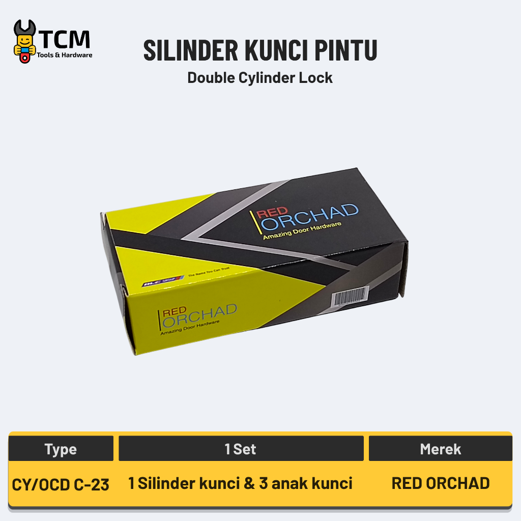 Silinder Kunci Pintu Alumunium / Jantung Kunci Cylinder Pintu Red Orchad