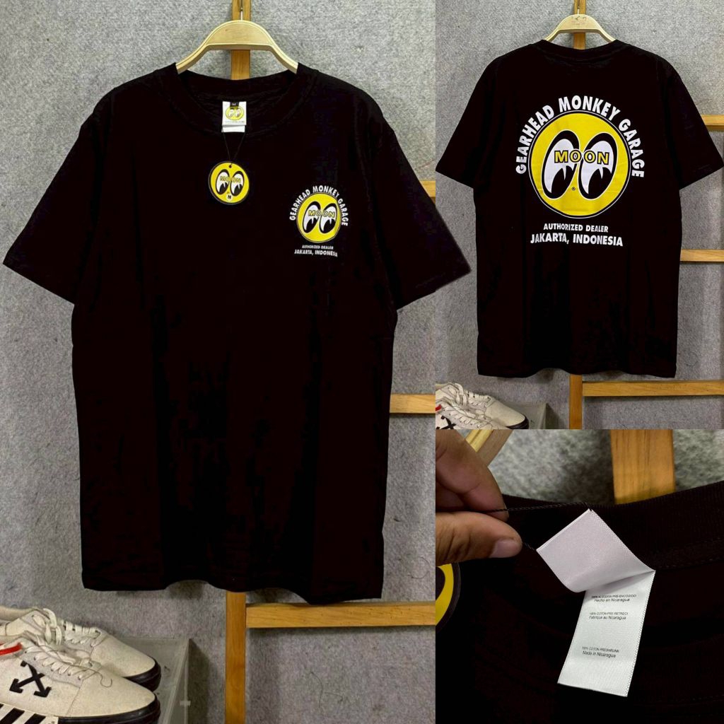 MOONEYES T-Shirt Branded Premium Kaos Distro Lengan Pendek 100% Cotton Combed 30S Original Quality U