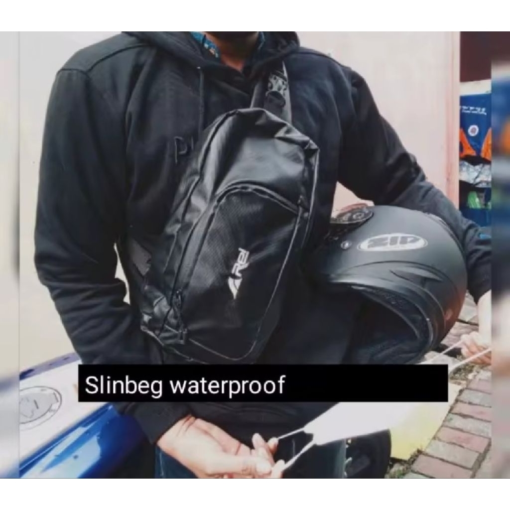 Tas Slingbag Arei Pria Wanita Waterproof Anti Air - Tas Kerja Tas Touring