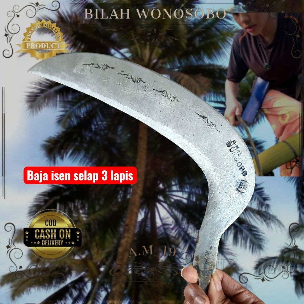 Arit deres sadap kelapa model bali pksi bahan baja isen selap 3 lapis sudah asahan tinggal pakai