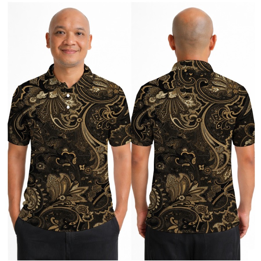 Baju Kaos Batik Wangky POLO // Kaos Polo Batik Paisley 2026 Motif keren